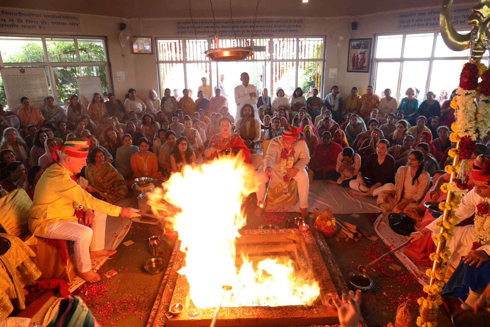 Spiritual Retreat Fire Puja at Swamaji's Ashram, Palampur India